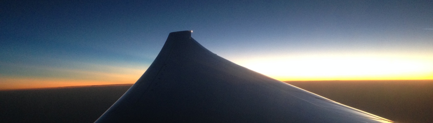 airplane sunrise